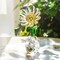 Summer Crystal Daisy Flower Figurine Ornament Paperweight Glass Flower Home Office Tabletop Decor Souvenir Gifts for Birthday Christmas